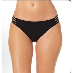 Salt + Cove Womens Black Strappy Side Bikini Bottom Swimsuit XL NEW